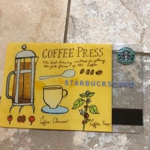 RARE STARBUCKS CARD 2003 COLLECTORS FRENCH PRESS